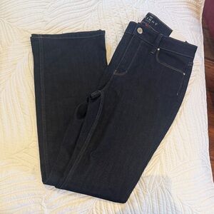 White House Black Market Dark Indigo Skinny Flare Jeans